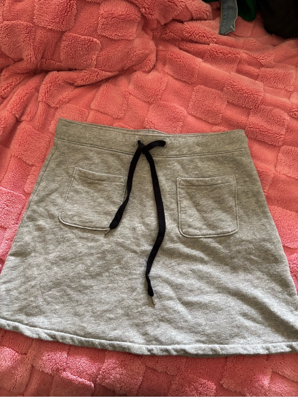 gray sweatpant skirt